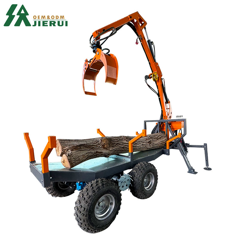 Loader Trailer With Grabber Crane