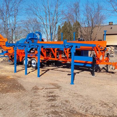 Línea de procesamiento de leña