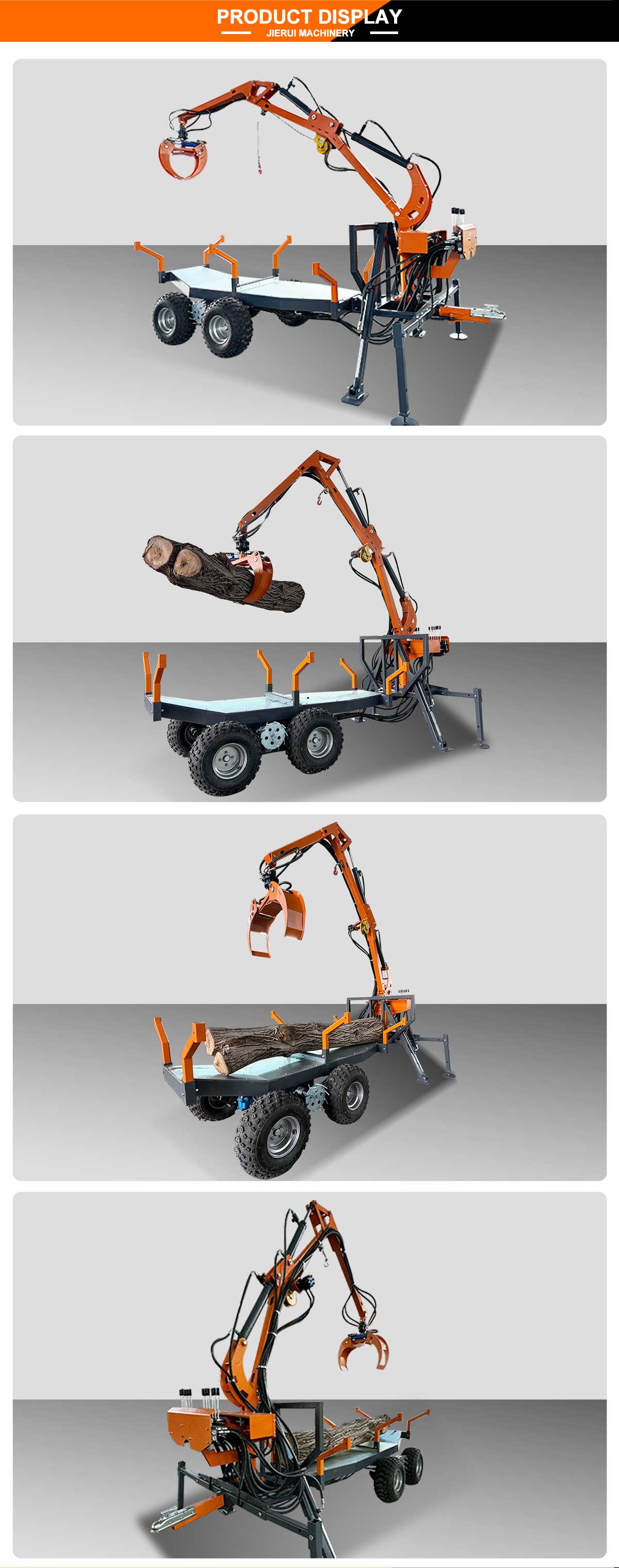 Grue à remorque en bois en bois Grue à remorque en bois en bois