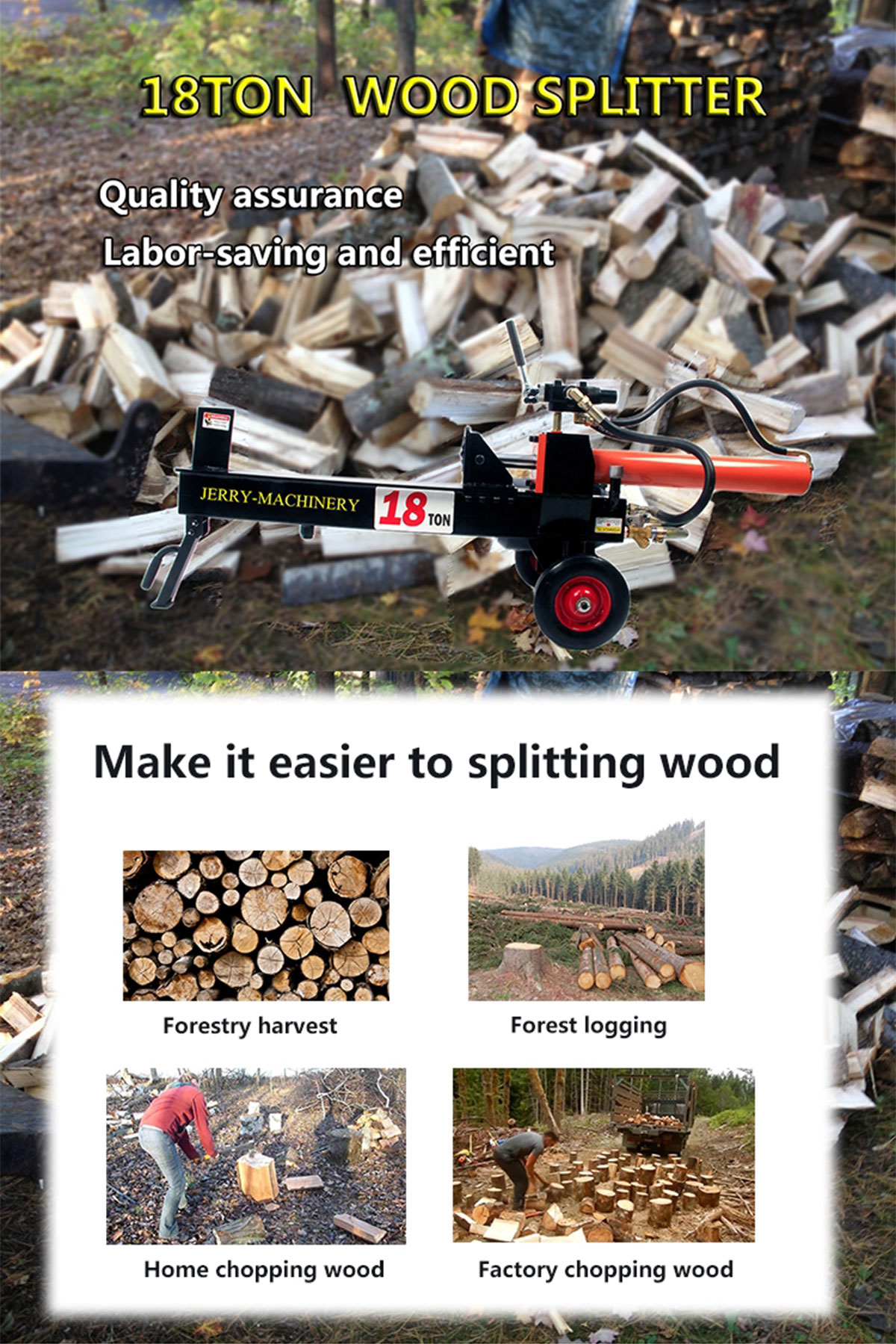 18T Gas Log Splitter  18T Gas Log Splitter