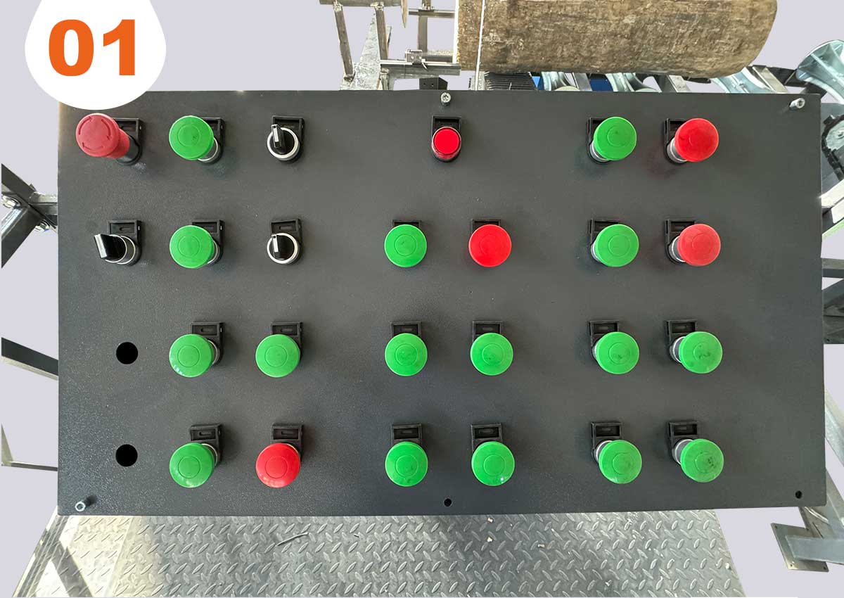 Ligne de traitement du bois de chauffage